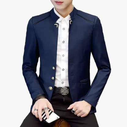 Herren Modernes Blazer Sakko im Asiatischen Stil – Eleganter Look für Business & Freizeit