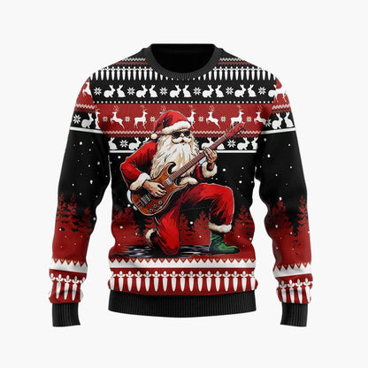 Herren Lustiger Weihnachts-Pullover Ugly Christmas Sweater mit Santa-Motiv und Spruch – Perfekt für Weihnachtsfeiern