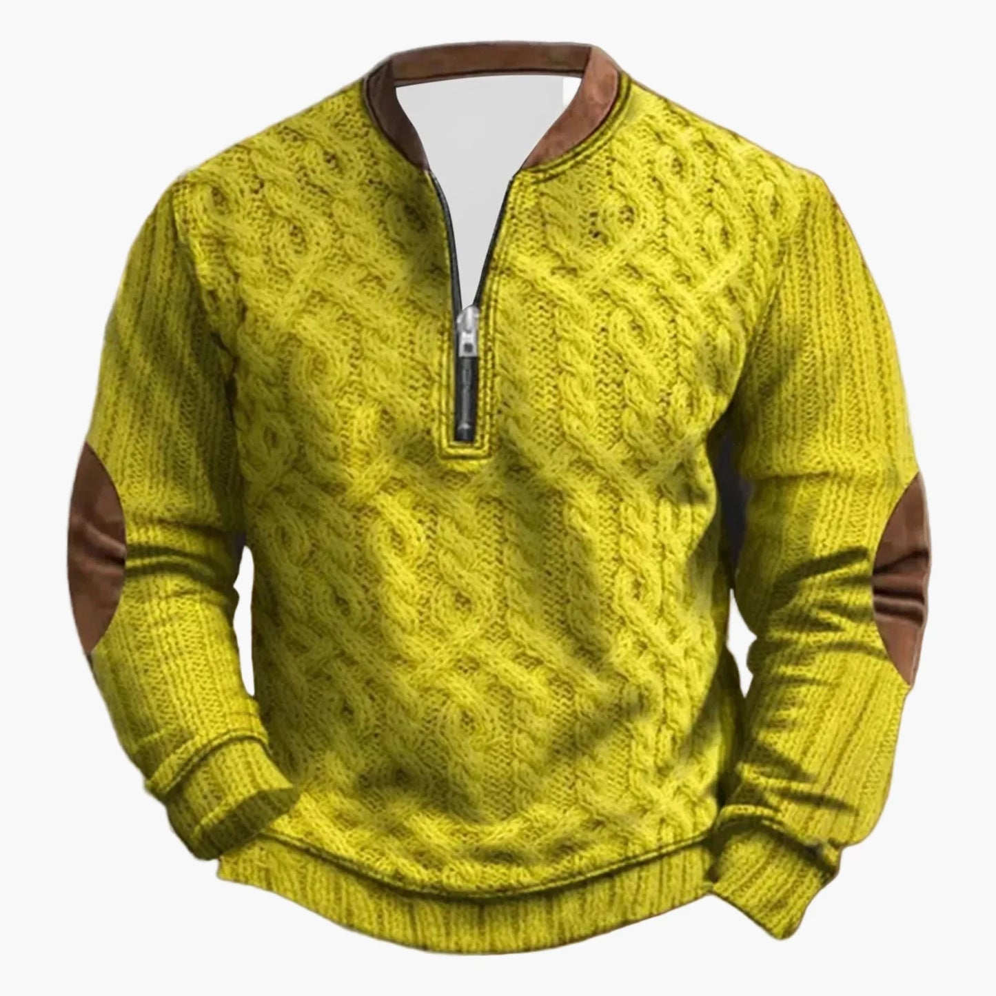 Herren Outdoor Freizeit Pullover mit Stehkragen und Zipper – Stilvoller Langarm-Sweater für Alltag und Abenteuer