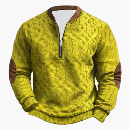 Herren Outdoor Freizeit Pullover mit Stehkragen und Zipper – Stilvoller Langarm-Sweater für Alltag und Abenteuer