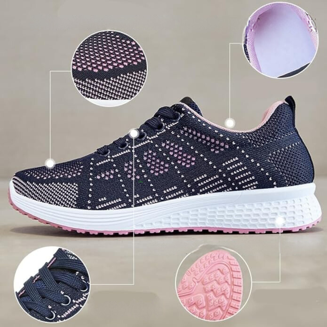 Damen Sneaker Atmungsaktiv Bequeme Freizeitschuhe Alltag Sport
