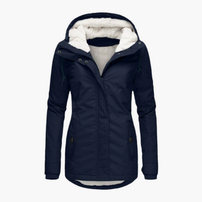 Damen Winterjacke Sherpa-Hoodie – Eleganter und Wärmender Outdoor Parka für kalte Tage