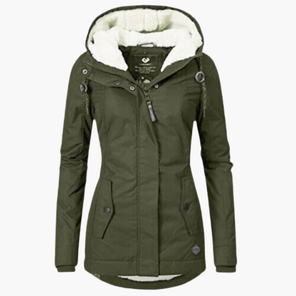 Damen Winterjacke Sherpa-Hoodie – Eleganter und Wärmender Outdoor Parka für kalte Tage