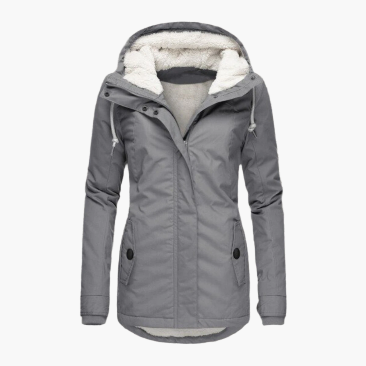 Damen Winterjacke Sherpa-Hoodie – Eleganter und Wärmender Outdoor Parka für kalte Tage
