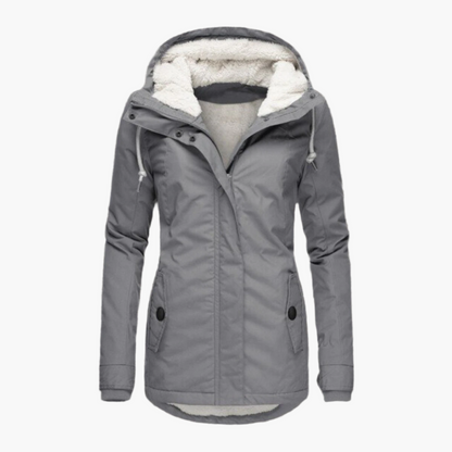 Damen Winterjacke Sherpa-Hoodie – Eleganter und Wärmender Outdoor Parka für kalte Tage