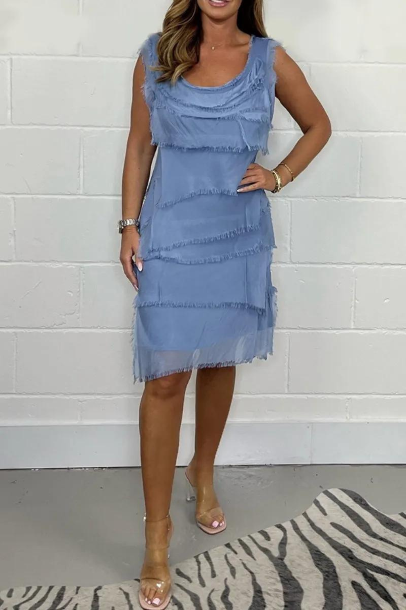 Palina - Chiffon Ärmelloses Kleid