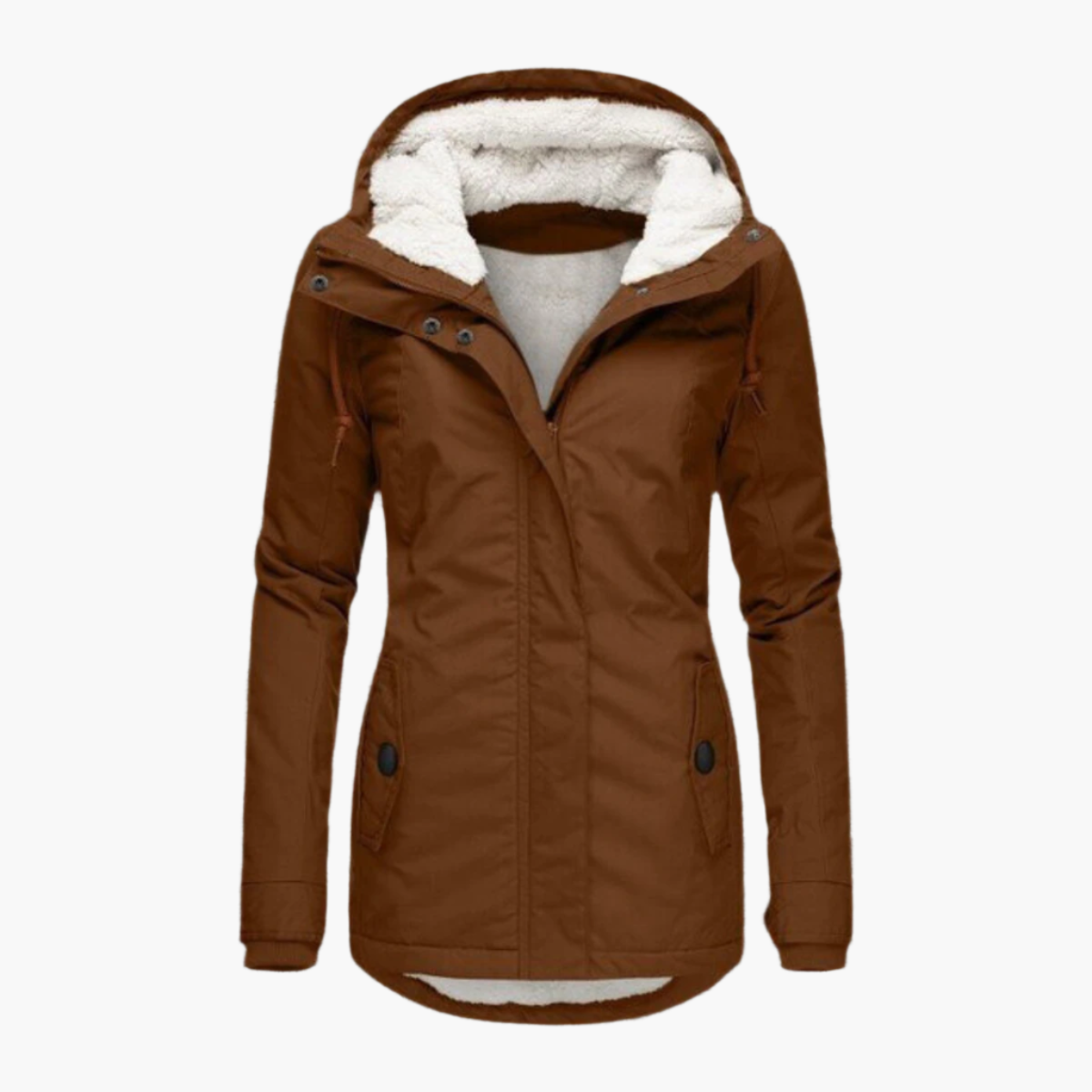 Damen Winterjacke Sherpa-Hoodie – Eleganter und Wärmender Outdoor Parka für kalte Tage