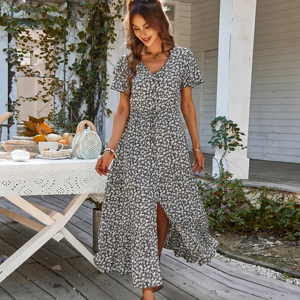 Mariam - Geblümtes Vintage-Kleid