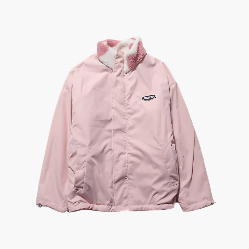 Damen Wendejacke Fleece mit Herzen – Stylische Freizeitjacke für Outdoor & Alltag