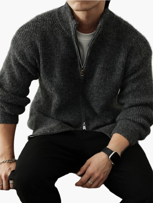 Herren Halbzip-Strickjacke im lässigen Stil – Ideal für jede Jahreszeit