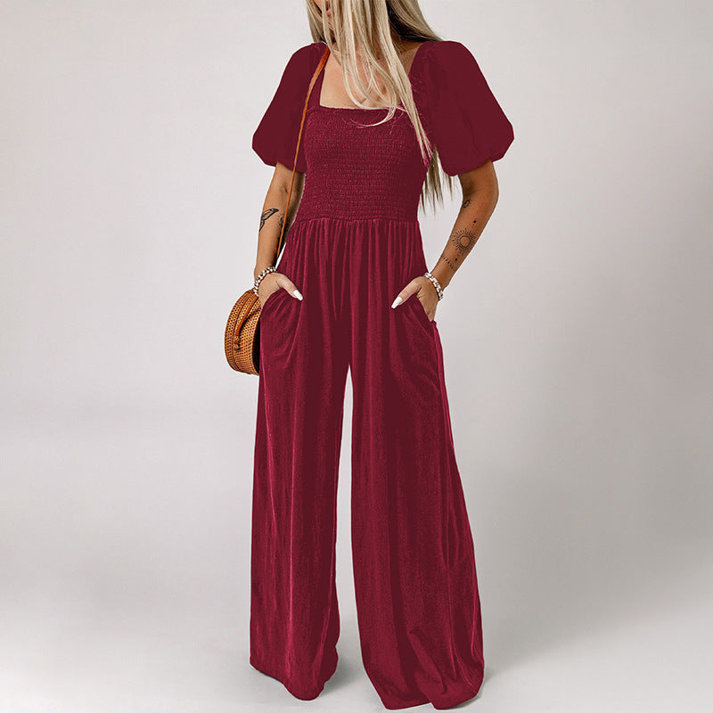 Brenda – Damen-Jumpsuit mit Quadratkragen