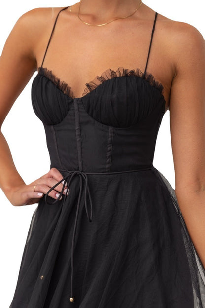 Jessica – Temperament Camisole Mesh Abendkleid