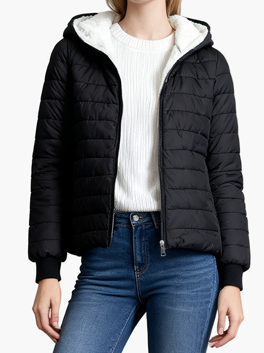 Damen Steppjacke mit Kapuze – Modische Freizeitjacke für Herbst und Winter