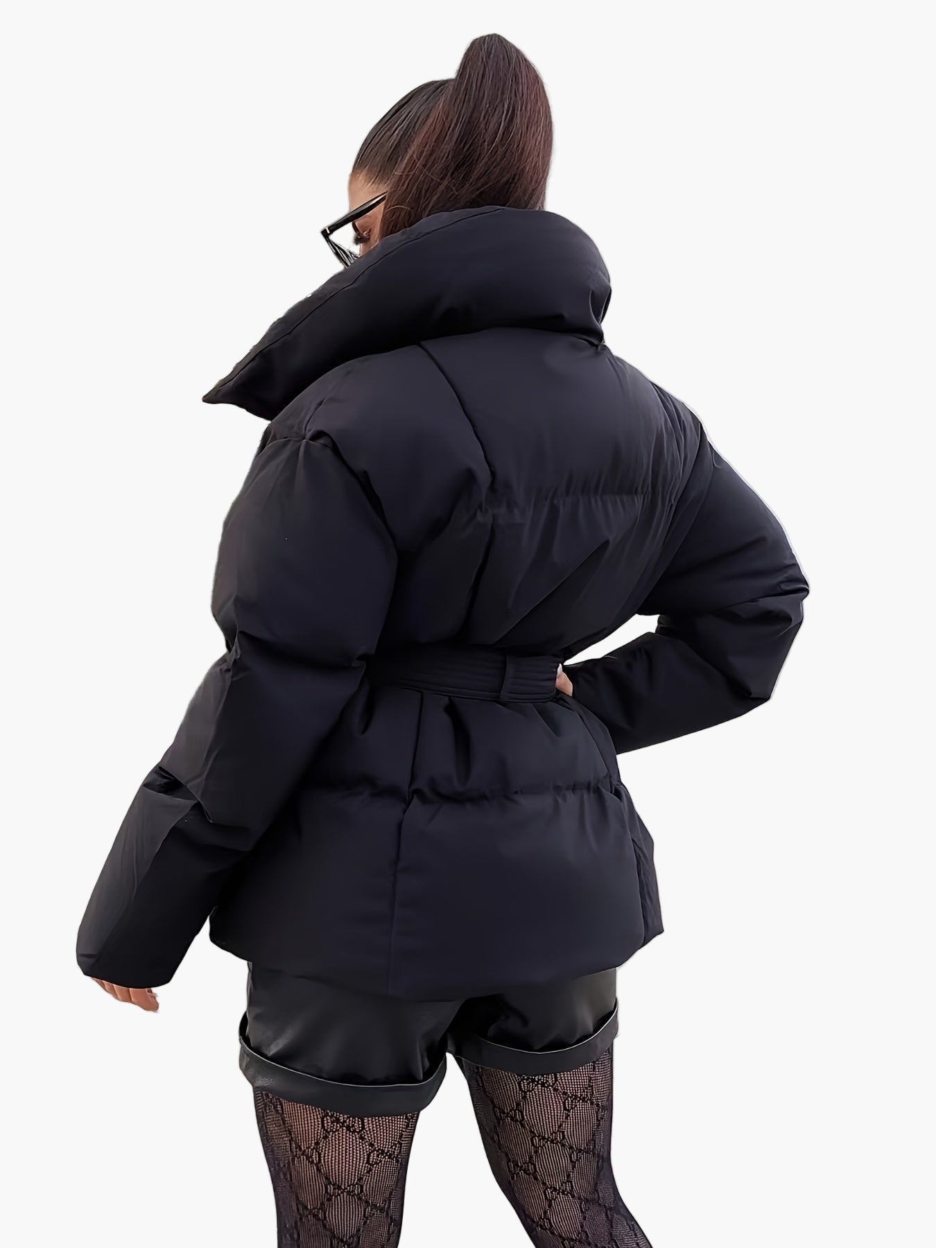Damen Steppjacke mit Gürtel – Modische Winterjacke für Alltag und Freizeit