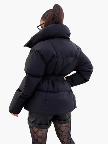 Damen Steppjacke mit Gürtel – Modische Winterjacke für Alltag und Freizeit