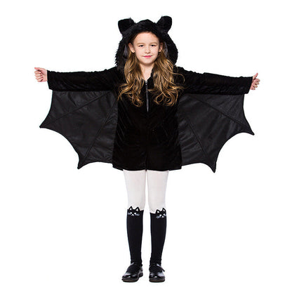 Kinder Halloween Fledermaus Kostüm – Unisex Karneval & Party Verkleidung für Jungen und Mädchen