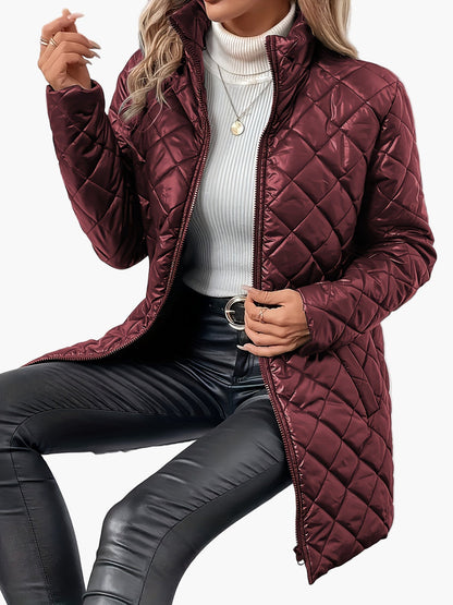 Damen Steppjacke mit Reißverschluss – Moderner Übergangs-Look für Alltag & Freizeit