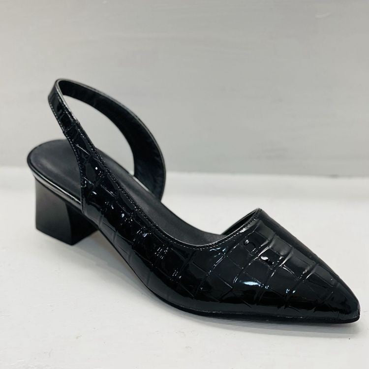 Damen Slingback Pumps mit Blockabsatz – Elegante spitze Schuhe für Freizeit & Büro