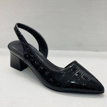 Damen Slingback Pumps mit Blockabsatz – Elegante spitze Schuhe für Freizeit & Büro