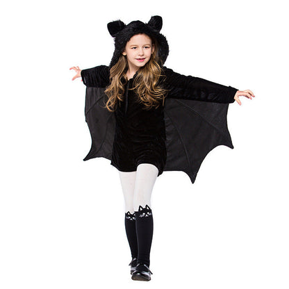 Kinder Halloween Fledermaus Kostüm – Unisex Karneval & Party Verkleidung für Jungen und Mädchen