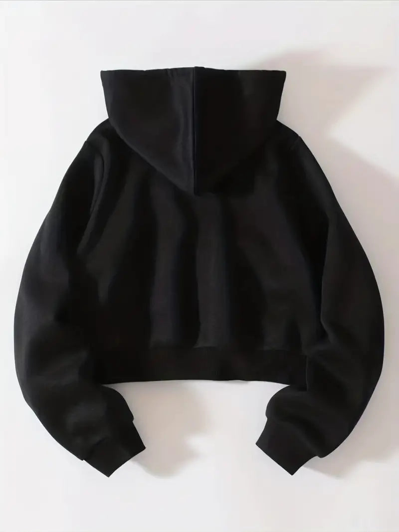 Sanne - Gekürzter Hoodie mit Reißverschluss