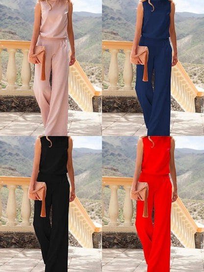 Damen Eleganter Ärmelloser Jumpsuit für Alltag und Events