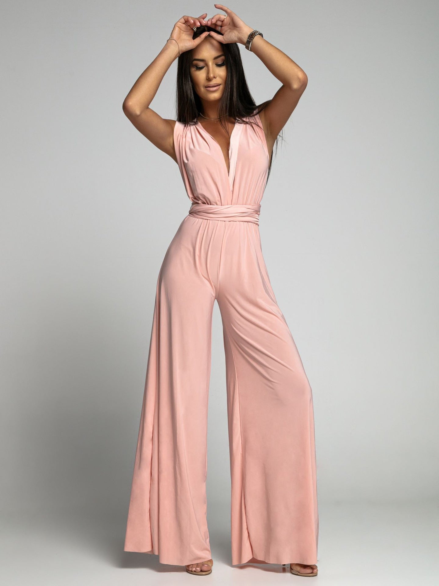 Damen Eleganter Jumpsuit mit weitem Bein und ärmellosem Design – Perfekt für Alltag und besondere Anlässe