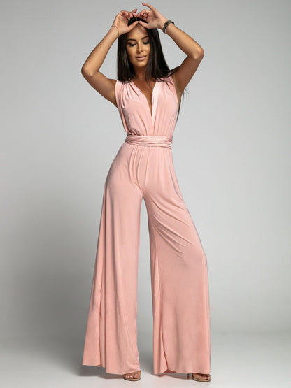 Damen Eleganter Jumpsuit mit weitem Bein und ärmellosem Design – Perfekt für Alltag und besondere Anlässe