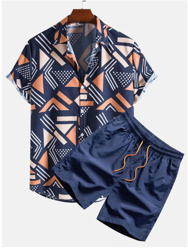 Herren Sommer Freizeit Set – Kurzarm Hemd & Shorts, Modernes Streetstyle Outfit, Ideal für Alltag und Urlaub
