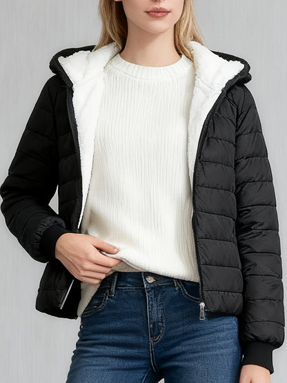 Damen Steppjacke mit Kapuze – Modische Freizeitjacke für Herbst und Winter