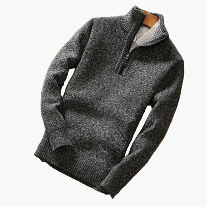 Herren Strickpullover mit Reißverschluss – Moderner Freizeitstil für Alltag und Büro