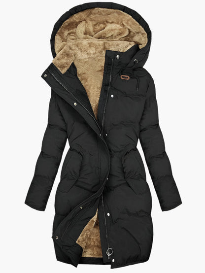 Damen Winter Steppmantel mit Kapuze – Warmer, modischer Outdoor Parka