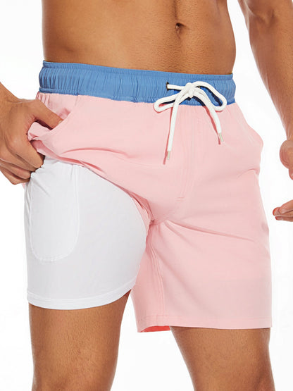 Herren Badeshorts mit Innentasche – Sportliche Strandshorts mit praktischem Smartphone-Fach