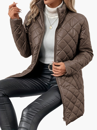Damen Steppjacke mit Reißverschluss – Moderner Übergangs-Look für Alltag & Freizeit