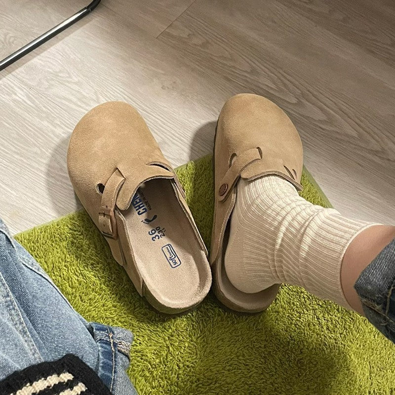Sharon – Französische Retro Halbschuhe aus veganem Leder