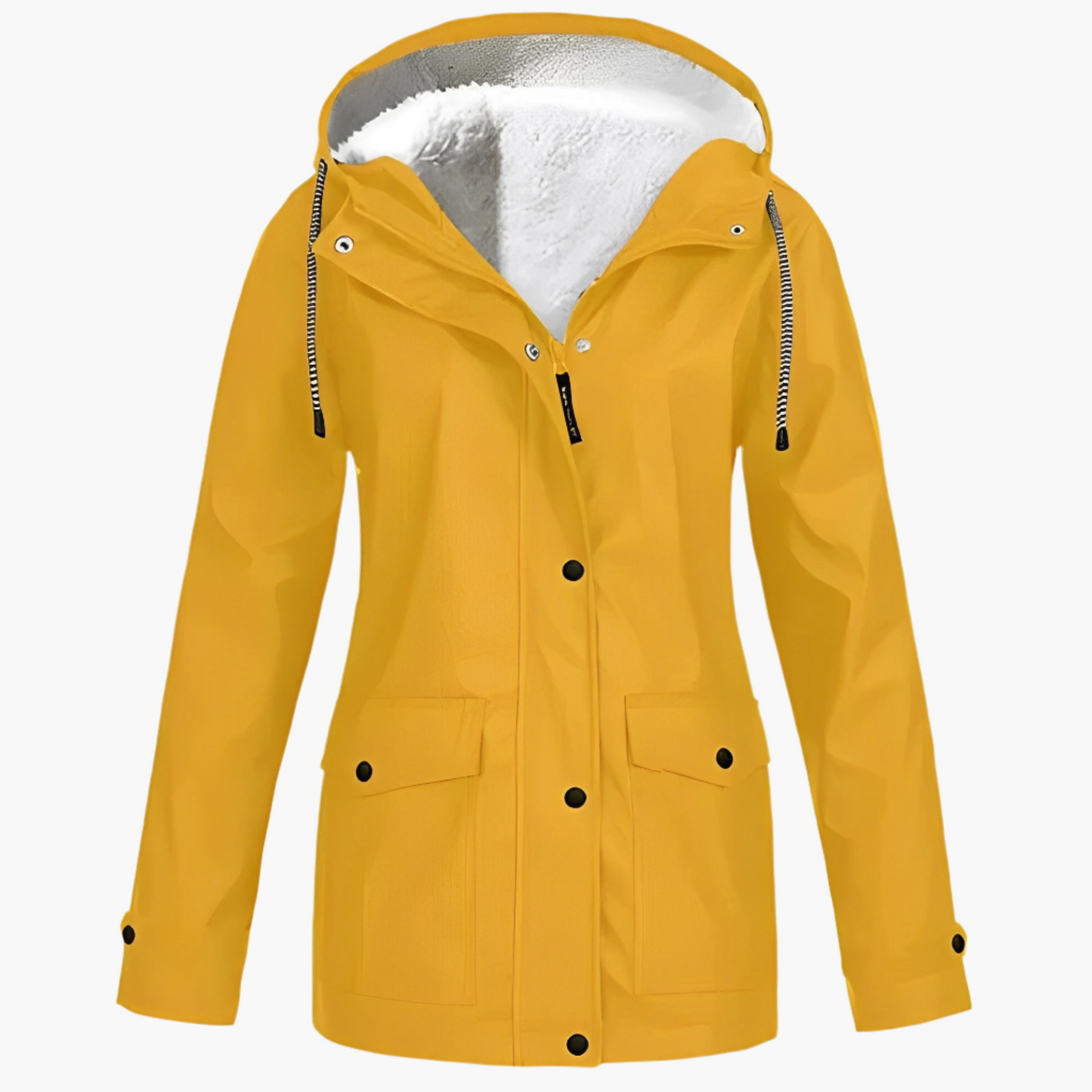 Damen Fleece Gefütterte Regenjacke – Stylische Winter Outdoor Jacke für Komfort und Schutz