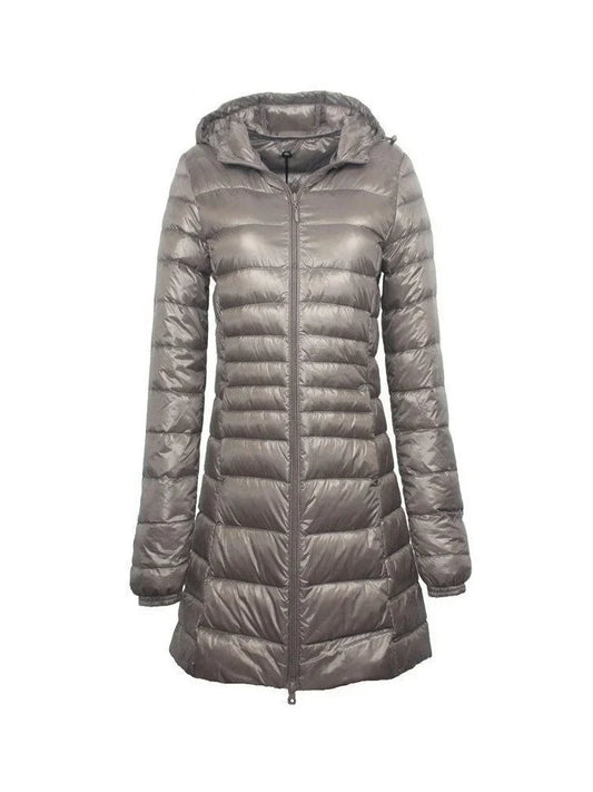 Eva - Lange Wattierte Winterjacke für Damen