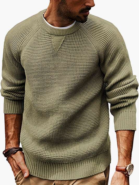 Herren Vintage Strickpullover – Lässiger Rundhals Sweater für Alltag & Freizeit
