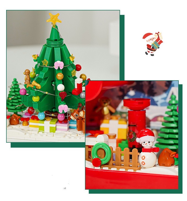 Weihnachtlicher Deko-Bausatz mit Beleuchtung – Kreatives Cloud-Design, Bauklötze, Geschenkidee für Kinder und Erwachsene