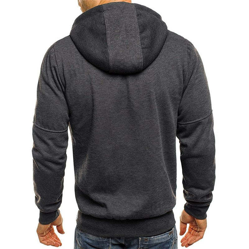 Herren Kapuzenjacke Sportlich Freizeit – Bequemer Hoodie mit Reißverschluss und Taschen