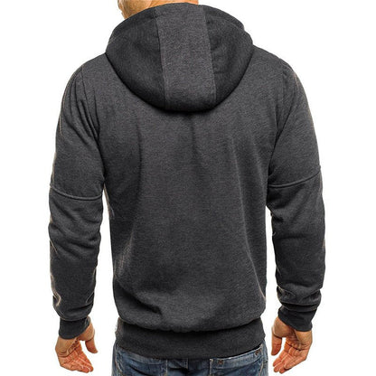Herren Kapuzenjacke Sportlich Freizeit – Bequemer Hoodie mit Reißverschluss und Taschen