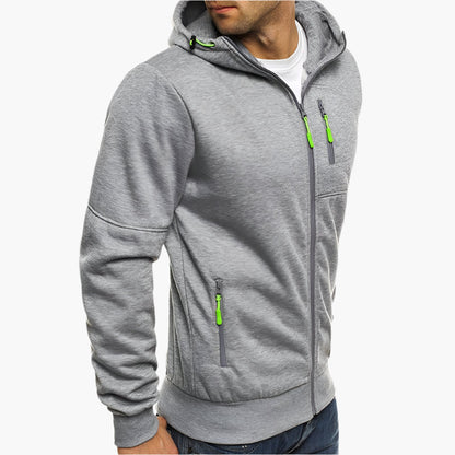 Herren Kapuzenjacke Sportlich Freizeit – Bequemer Hoodie mit Reißverschluss und Taschen