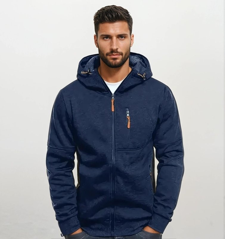 Herren Kapuzenjacke Sportlich Freizeit – Bequemer Hoodie mit Reißverschluss und Taschen