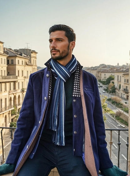 Herren Klassischer Slim Fit Mantel mit Abnehmbarem Kragen – Eleganter Business & Freizeit Übermantel