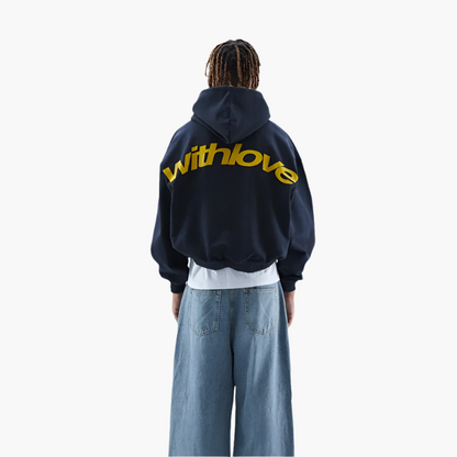 Unisex Streetstyle Hoodie With Love – Lässiger Kapuzenpullover für Alltag & Freizeit