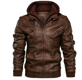 Finley - Herrenlederjacke Mit Abnehmbarer Kapuze