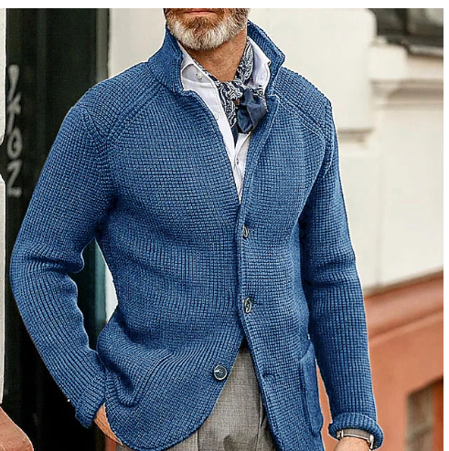 Silas - Eleganter Herren-Cardigan Mit Taschen