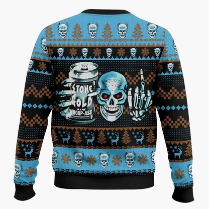Herren Stone Cold Ugly Christmas Sweater – Lustiger Wrestling-Fan Pullover für Weihnachten