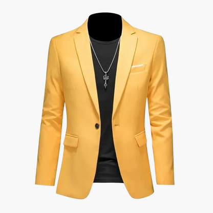 Herren Modernes Ein-Knopf-Sakko im Casual Stil – Elegantes Blazer-Outfit für Business und Freizeit