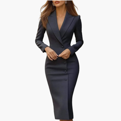 Damen Elegantes Business-Kleid mit Blazer-Stil für Büro und besondere Anlässe